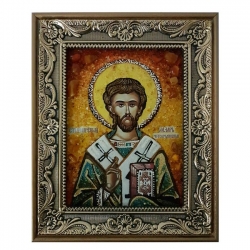The Amber Icon of the Holy Righteous Lazarus 80x120 cm The Amber Icon of the Holy Righteous Lazarus 80x120 cm - фото