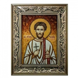 Amber icon Saint Roman Caesarea 60x80 cm Amber icon Saint Roman Caesarea 60x80 cm - фото