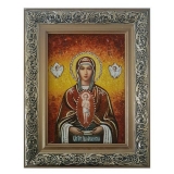 Amber Icon of the Blessed Virgin Mary Albazinskaya 80x120 cm