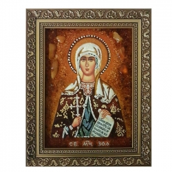 The Amber Icon of the Holy Martyr Zoya 80x120 cm - фото