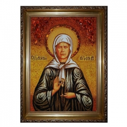 The Amber Icon of the Holy Matrona Moscow 30x40 cm The Amber Icon of the Holy Matrona Moscow 30x40 cm - фото
