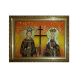 The Amber Icon The Holy Equal-to-the-Apostles Constantine and Helena 40x60 cm