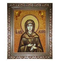 Amber icon Reverend Melania 15x20 cm Amber icon Reverend Melania 15x20 cm - фото