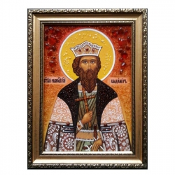 Amber Icon St. Vladimir Equal-to-the-Apostles 60x80 cm Amber Icon St. Vladimir Equal-to-the-Apostles 60x80 cm - фото