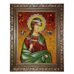 Amber Icon Holy Martyr Rufina of Caesarea 15x20 cm Amber Icon Holy Martyr Rufina of Caesarea 15x20 cm - фото