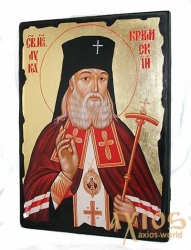 Икона под старину Святитель Лука, исповедник, архиепископ Крымский с позолотой 21x29 см Икона под старину Святитель Лука, исповедник, архиепископ Крымский с позолотой 21x29 см - фото