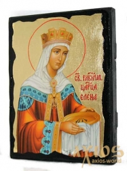 Икона под старину Святая равноапостольная Царица Елена с позолотой 21x29 см Икона под старину Святая равноапостольная Царица Елена с позолотой 21x29 см - фото