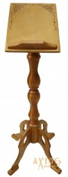 Wooden lectern height 116-97cm cover 27x37cm - фото