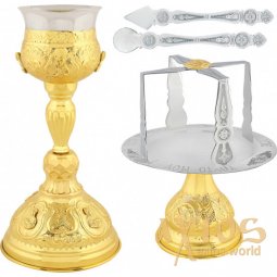 Eucharistic set GOLD PLATED 500ML - фото