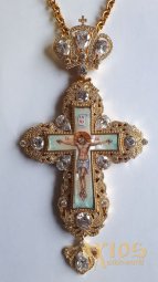 Croix pectorale avec peinture - фото