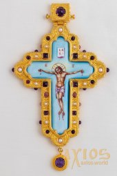 Pectoral cross gilded with precious stones. (Greece) - фото