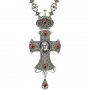 Cross silver with inserts and oxidation