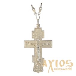 Pectoral cross №10 "Nick" silver chain - фото
