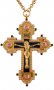 Cross pectoral №1, stones, gilding, enamel, 85х120