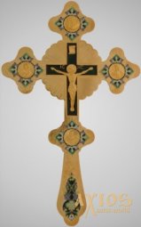 Altar cross No. 5-1 figured gilding galvanoplasty enamel - фото