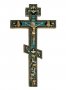 Altar cross №2-10, gilding, turquoise enamel