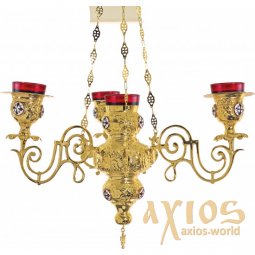 Hanging lamp for four glasses, GOLD SMALTO (Greece) - фото