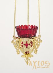 Hanging lamp with enamel decoration  - фото