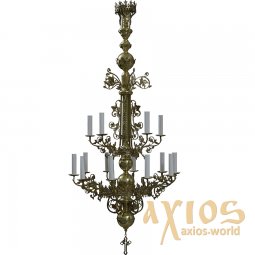 Chandelier 2 tiered, 15 candles  (ПК) 02_15_2 - фото