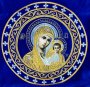 Shrouds and air with embroidery, icon of the Mother of God (velvet)