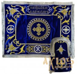 Pokrovets and Air with "Cross" embroidery (velvet) - фото