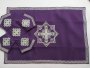 Covers, purple set, embroidery on gabardine