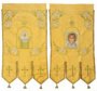 Yellow fabric banners (pair) 68x110 cm - No. 1