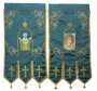 Green fabric banners (pair) 68x110 cm - No. 1