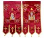 Red fabric banners (pair) 68x110 cm - No. 2