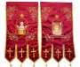 Red fabric banners (pair) 68x110 cm - No. 2