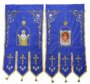 Fabric blue banners (pair) 68x110 cm - No. 2