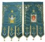 Green fabric banners (pair) 68x110 cm - No. 2