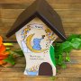 The original gift "House of Happiness" handmade, children`s piggy bank, (14.8), 18 cm