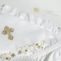 The cross is orthodox, embroidery, in gold (6)