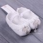 Slavic White Booties  with Silver Embroidery