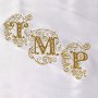 Embroidery of the initials of Barocco (1 letter), in gold (26)
