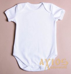 Body with short sleeves, white color (n_001) - фото