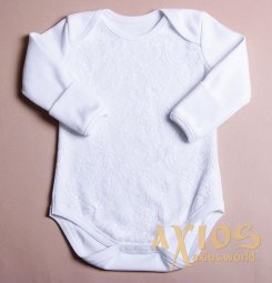 Body with long sleeves, white color (n_003) - фото