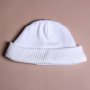 Cap with cuff, white color (nb_002)