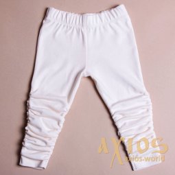 Pants narrow with assembly, milk color (ng_001) - фото