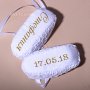 Embroidery on booties (on one to 8 letters), (EMB_030), gold