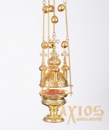 Bishop`s censer five-domed small gilding chasing. Sofrino - фото