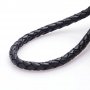Leather cord «Save and save» with silver gilded clasp (5mm), silver 925, leather, О 18316
