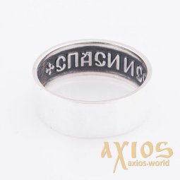 Ring «Bless and save», silver 925, with blackening, О 111322 - фото