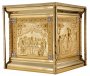 Vestments on the throne №2, 100х100х100 cm, partial gilding, nickel plating with brass cornices for varnish, enamel