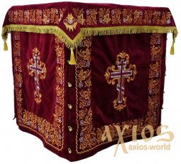 Vestments for the Altar (Trapeza) 120x120cm, fabric: "Velvet" - фото