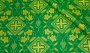 Church light viscose fabric with crosses and vine (GREECE)