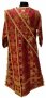 Deacon Vestment with double orarion and handrails, red brocade