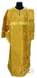 Vestments for the deacons(150 см  with orarion and handrails, yellow brocade - фото
