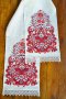 Embroidered towel under the feet №50-38, flax, 180х35 cm